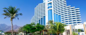 FUJAIRAH, UAE - November 16: Luxurious 5-star hotel Le Meridien Al Aqah Beach Resort on November 2, 2012 in Fujairah.